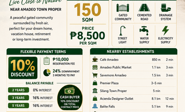 Residential Farm Lot for Sale in Amadeo, Cavite | DCV Heights | Near Town Proper | Tagaytay Cavite