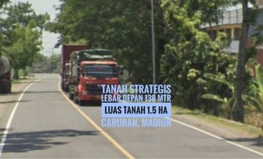 (W) Tanah Zona Industri LD 138 mtr, Dekat Gerbang TOL Caruban MADIUN, Lokasi Berkelas