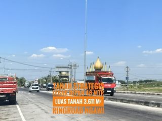 (AB) Tanah LD 46 mtr, depan Gerbang Tol NGAWI, Lokasi Strategis