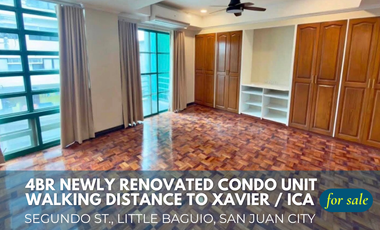 FOR SALE — 4 Bedroom Condominium walking distance to Xavier and ICA