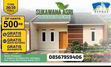 di jual rumah subsidi Samping uin Serang Banten, dekat untirta sindang sari
