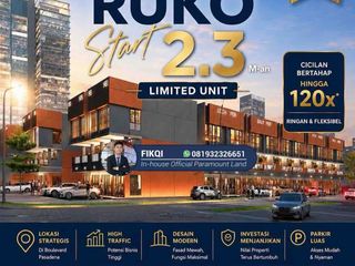 Ruko Termurah dan Strategis di gading serpong, Pasadena Square South sebrang Supermarket dan Taman Rasa