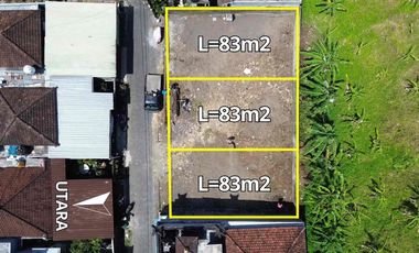 Dijual Tanah Kavling Luas 83m2 Di Jalan Suradipa Peguyangan Denpasar Utara