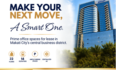 Smart Tower- Prime office spaces for lease in Makati City’s central business district.