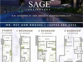 Sage Residences 2 Bedroom Pre-selling condo for sale in Mandaluyong City