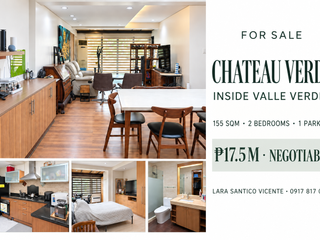 2BR Condo for Sale Inside Valle Verde 1 | Chateau Verde | 155sqm at 17.5M