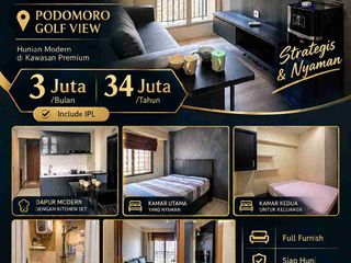 NEW LISTING  APARTEMEN 2BR PODOMORO GOLF VIEW
