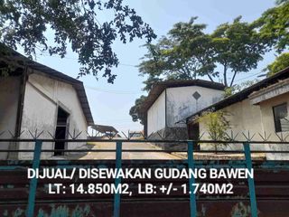 DIJUAL/ DISEWAKAN BEKAS PABRIK/ GUDANG  BAWEN, PINGGIR JALAN RAYA SEMARANG - SOLO. ZONA INDUSTRI, LOKASI JALAN NASIONAL BERGAS/ UNGARAN - BAWEN