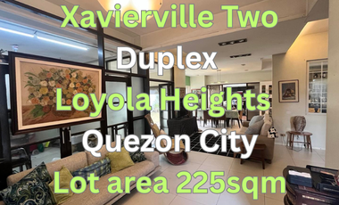 Spacious 225sqm Lot Duplex in Xavierville 2 Loyola Heights – 3 Bedrooms + Attic, Huge Balcony, Garden, 2-Car Garage – Only ₱30M!