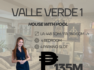 HOUSE AND LOT FOR SALE IN VALLE VERDE 1
