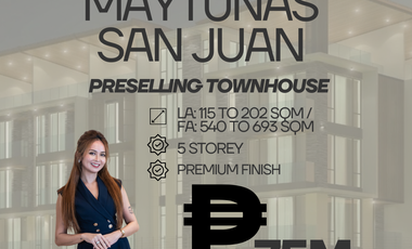 PRESELLING TOWNHOUSE FOR SALE IN MAYTUNAS SAN JUAN