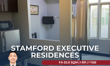 Fully Furnished Studio Unit at Stamford Executive Residences, McKinley Hill, Taguig Cit