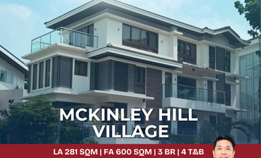 3-Bedroom Corner House at McKinley Hill Village, Taguig City