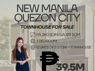 EXCLUSIVE TOWNHOUSE FOR SALE NEW MANILA QUEZON CITY