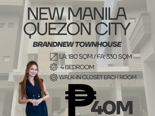 TOWNHOUSE INSIDE GATED COMPOUND FOR SALE IN NEW MANILA QUEZON CITY