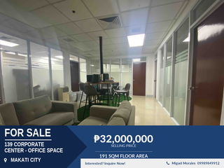 Office Space for Sale in Makati City - 139 Corporate Center