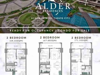 Alder Residences RFO 2 Bedroom Condo For Sale in Acacia Estates Taguig near BGC & Makati
