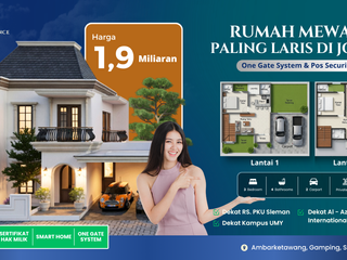 Dijual Rumah Mewah 2 Lantai Jogja SHM dengan Kolam Renang Pribadi