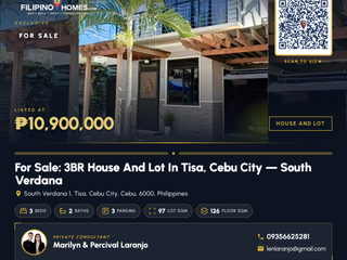 For Sale: 3BR House and Lot in Tisa, Cebu City — South Verdana