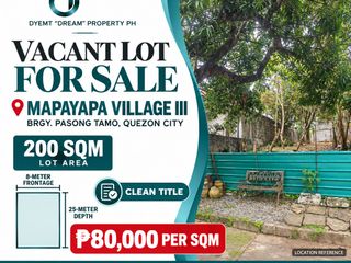 200sqm Vacant Lot for Sale in Mapayapa Village III, Quezon City near Commonwealth Avenue
