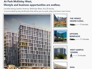 Rent to Own Condo in The For for as LOW asP12500 per month PARK MCKINLEY WEST (No Downpayment)