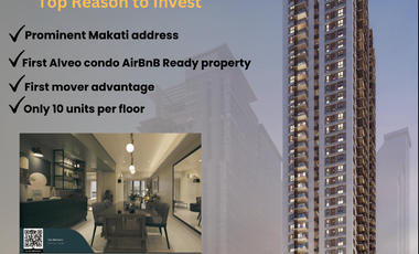 2BR with balcony CONDO IN MAKATI AIRBNB ALLOWED TURNOVER BY 2028